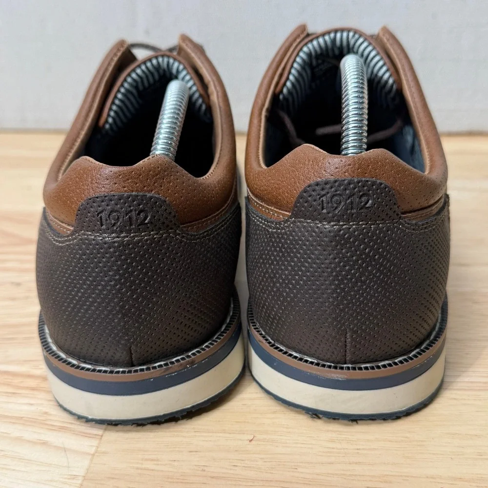 Nunn Bush Hyde II‎ Plain Toe Men's Wide Cognac Tie Size 9.5 W